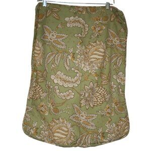 Pottery Barn Margaret Paisley Standard Pillow Sham Green & Gold Cotton/Linen